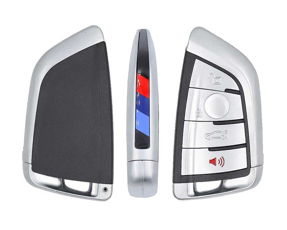 مفتاح تحكم عن بعد ذكي من نوع BMW CAS4 معدل بأربعة أزرار، تردد 433 ميجاهرتز، PCF7945P، ترانسفون