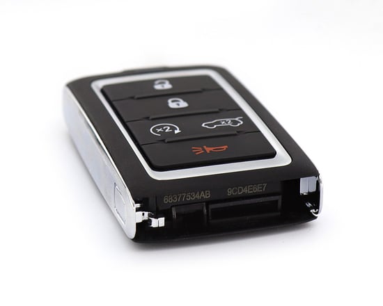 جهاز تحكم عن بعد ذكي أصلي لسيارة جيب واجونير 2021 4 + 1 زر 433 ميجا هرتز 68377534AB