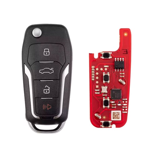 مفتاح Xhorse VVDI Key Tool VVDI2 سلكي قابل للطي عن بُعد 3+1 زر من نوع Ford XKFO21EN