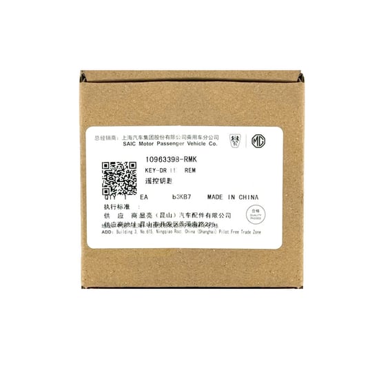 مفتاح ريموت ذكي أصلي لسيارة MG HS مزود بثلاثة أزرار وتردد 433 ميجاهرتز 10963398-RMK باللون الأحمر