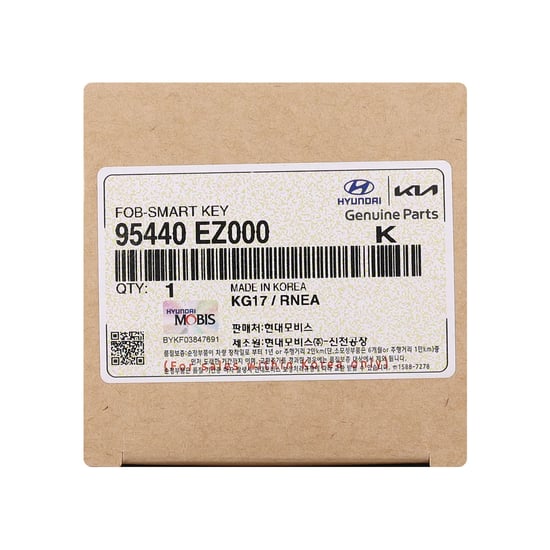 مفتاح ريموت ذكي أصلي لسيارة كيا EV4 موديل 2025، 4 أزرار + 1، تردد 433 ميجاهرتز، 95440-EZ000