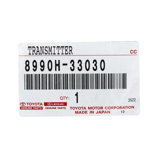 لكزس ES 2019-2023 مفتاح ذكي ذكي عن بعد 3 + 1 أزرار 314 / 315MHz 8990H-33030