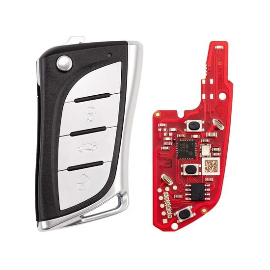 أداة مفتاح Xhorse VVDI مفتاح ريموت سلكي قابل للطي VVDI2 بثلاثة أزرار من نوع لكزس XKLEX5EN