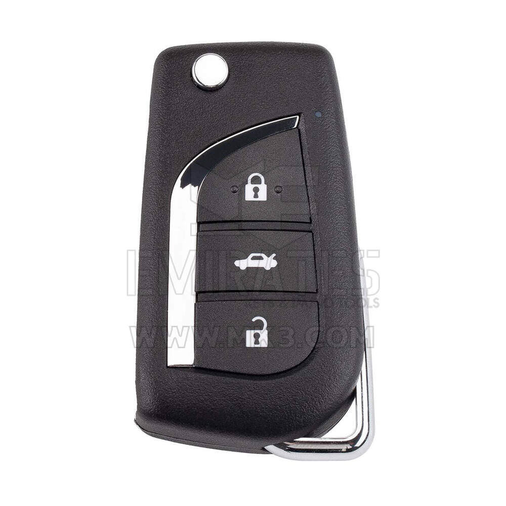 أداة مفتاح Xhorse VVDI مفتاح بعيد سلكي قابل للطي VVDI2 بثلاثة أزرار من نوع Toyota XKTO20EN