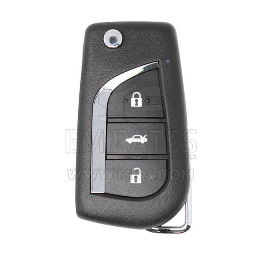XHORSE VVDI أداة رئيسية VVDI2 سلك عالمي مفتاح بعيد 3 أزرار طراز تويوتا XKTO00EN