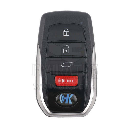 مفتاح ريموت ذكي عالمي من Keydiy KD بثلاثة أزرار + زر واحد من نوع Toyota TB01-4 (لامع)