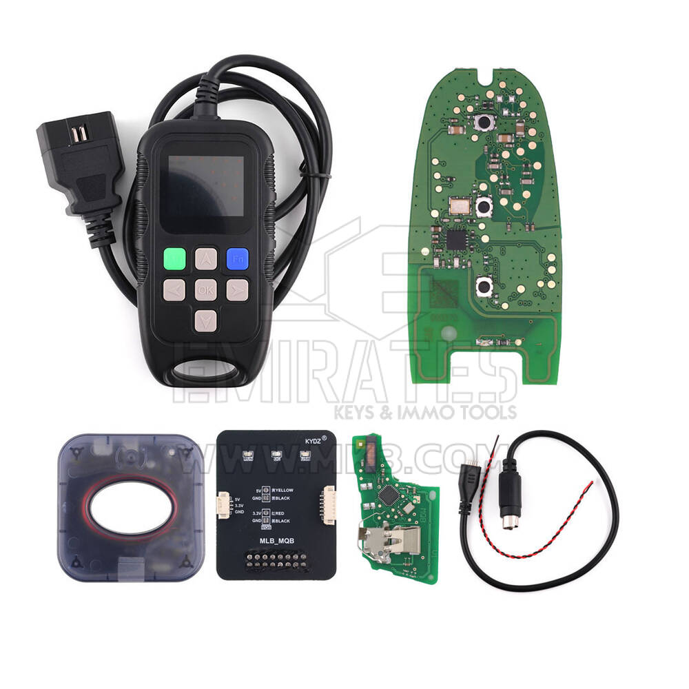 مبرمج KYDZ MQB مع لوحة دوائر مطبوعة بثلاثة أزرار على طراز Audi A8 + لوحة دوائر مطبوعة MQB golf7 بتردد 434 ميجاهرتز