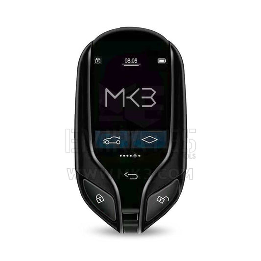 نظام PKE لمفتاح التحكم عن بعد الذكي بشاشة LCD عالمية لجميع سيارات مازيراتي بدون مفتاح باللون الأسود