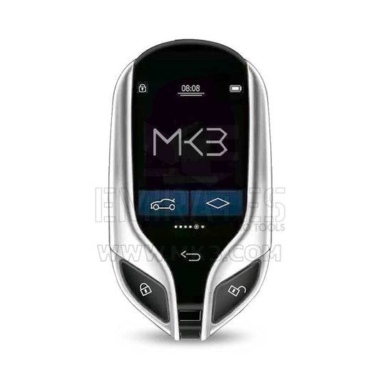 نظام PKE لمفتاح التحكم عن بعد الذكي بشاشة LCD عالمية لجميع سيارات مازيراتي بدون مفتاح باللون الفضي