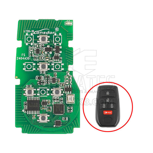 Lonsdor LT20-10 Toyota / Lexus Universal Smart Remote Key PCB 5 أزرار