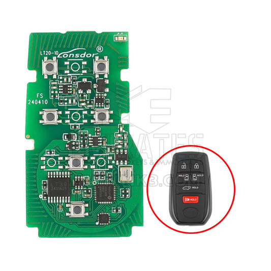 Lonsdor LT20-10 Toyota / Lexus Universal Smart Remote Key PCB 6 أزرار