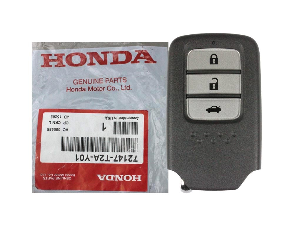 Honda Accord 2013-2017 مفتاح بعيد ذكي أصلي 433 ميجا هرتز 3 أزرار 72147-T2A-Y01