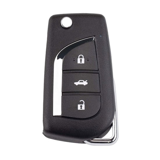 أداة مفتاح Xhorse VVDI مفتاح بعيد سلكي قابل للطي VVDI2 بثلاثة أزرار من نوع Toyota XKTO20EN