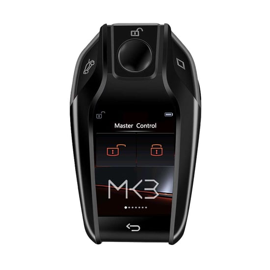 نسخة ترقية LCD مجموعة مفاتيح التحكم عن بعد الذكية العالمية المعدلة لجميع سيارات BMW بدون مفتاح باللون الأسود