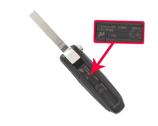 أوبل كورسا C حقيقي فليب مفتاح بعيد 2 زر 433 ميجا هرتز