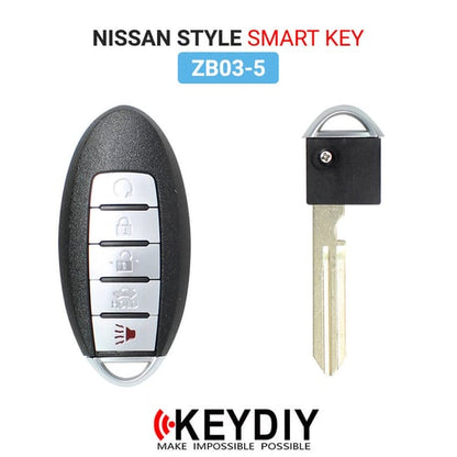 Keydiy KD Universal Smart Remote Key 4 + 1 أزرار نيسان نوع ZB03-5