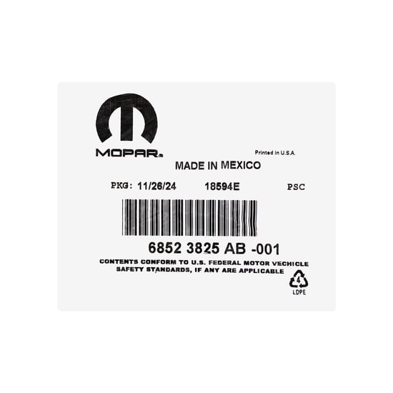 مفتاح ريموت ذكي أصلي RAM 1500 RHO 2025، 4 أزرار + 1، تردد 433 ميجاهرتز، 68523825AB