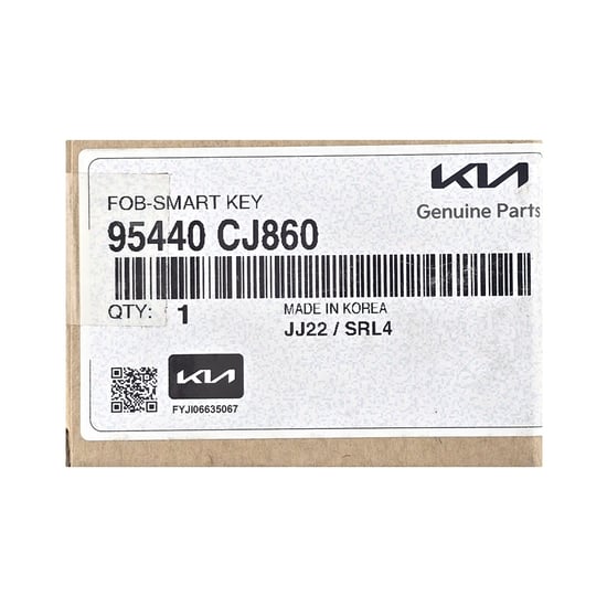 مفتاح ريموت ذكي أصلي لسيارة كيا سبورتاج 2023، 6 أزرار، 433 ميجاهرتز، 95440-CJ860