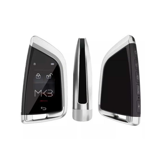 مجموعة مفاتيح التحكم عن بعد الذكية LCD العالمية المعدلة لجميع سيارات FEM بدون مفتاح باللون الفضي