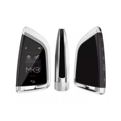 مجموعة مفاتيح التحكم عن بعد الذكية LCD العالمية المعدلة لجميع سيارات FEM بدون مفتاح باللون الفضي