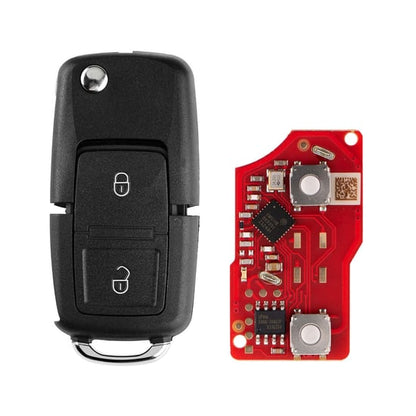 مفتاح Xhorse VVDI Key Tool VVDI2 سلكي قابل للطي مع زرين من نوع VW XKB528EN