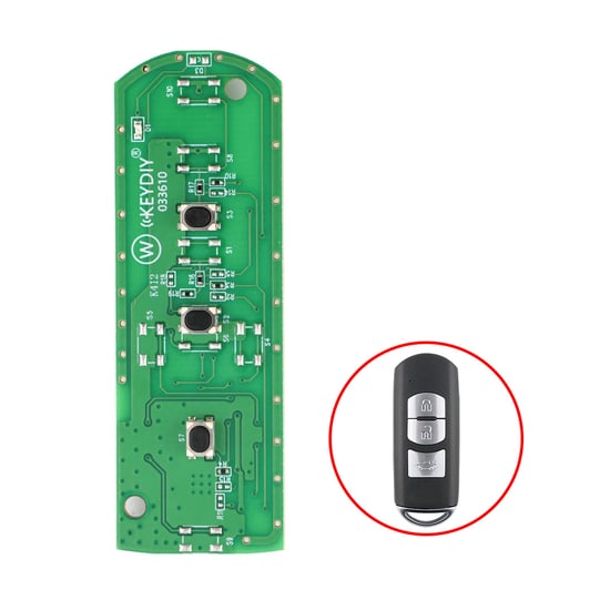 Keydiy KD Universal Smart PCB Key 3 أزرار Mazda Type ZB44-3