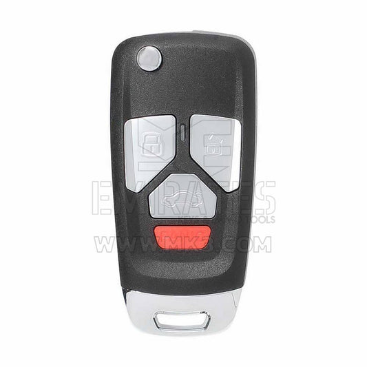 Xhorse VVDI VVDI2 سلك الوجه مفتاح بعيد 3 + 1 زر أودي نمط XKAU02EN